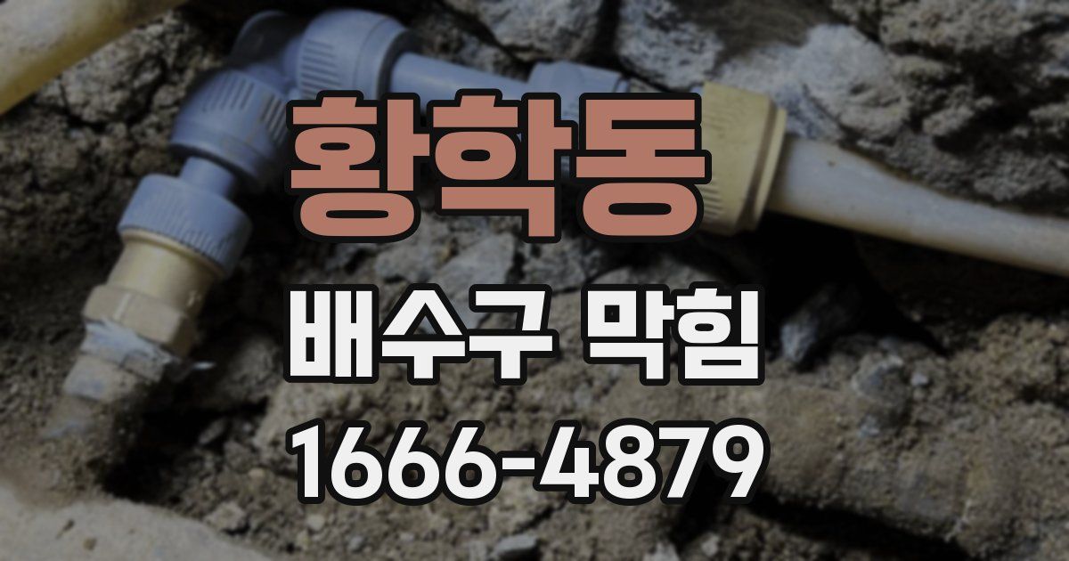 황학동 배수구 막힘