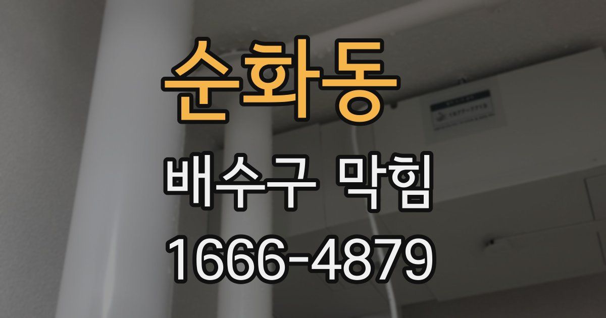 순화동 배수구 막힘