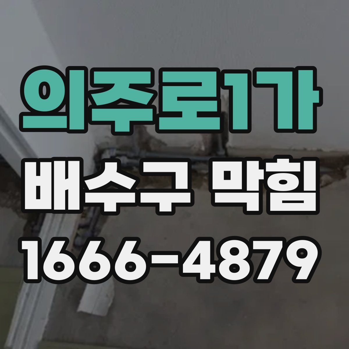 의주로1가 배수구 막힘