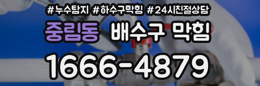 중림동 배수구 막힘