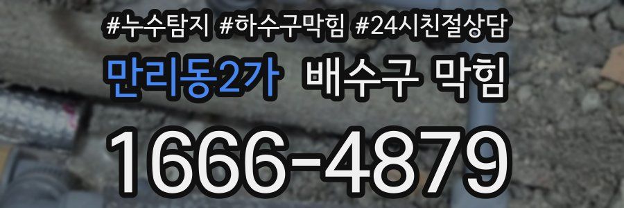 만리동2가 배수구 막힘