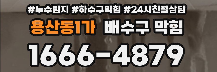 용산동1가 배수구 막힘