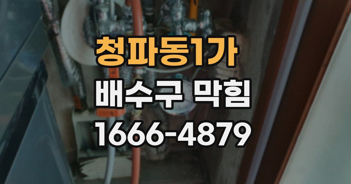 청파동1가 배수구 막힘