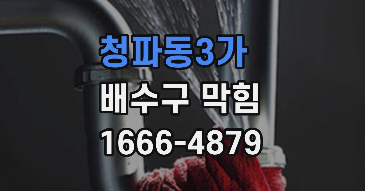 청파동3가 배수구 막힘