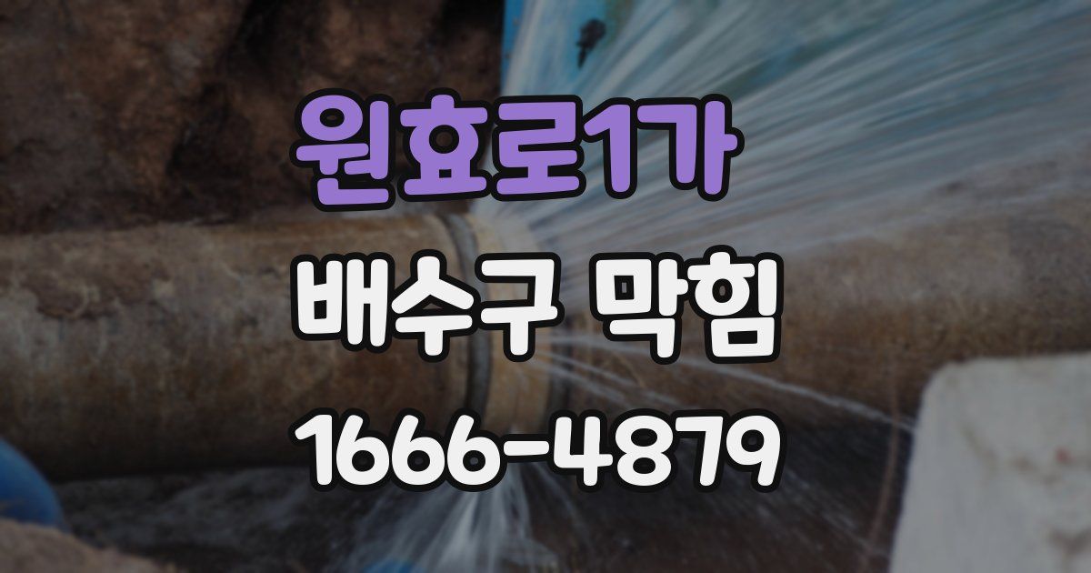 원효로1가 배수구 막힘