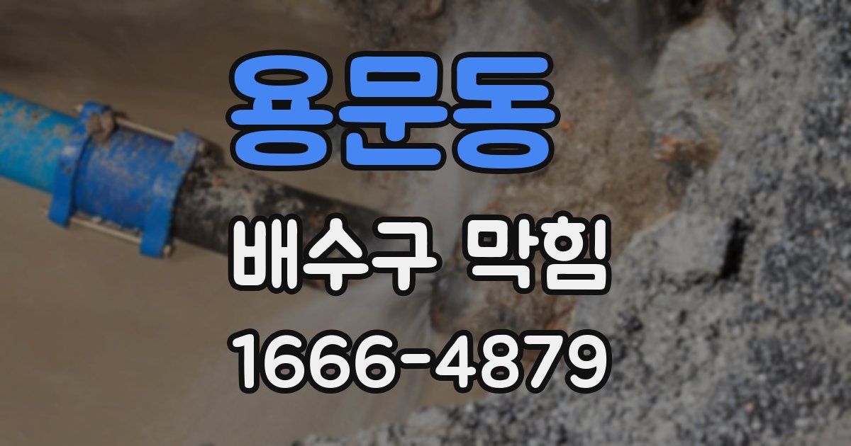 용문동 배수구 막힘