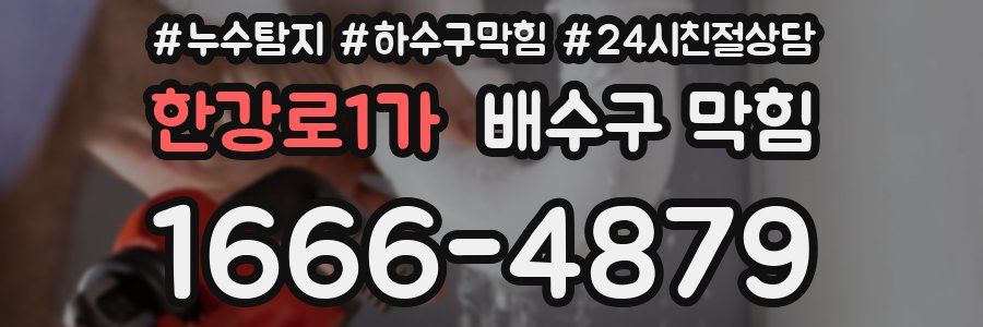 한강로1가 배수구 막힘