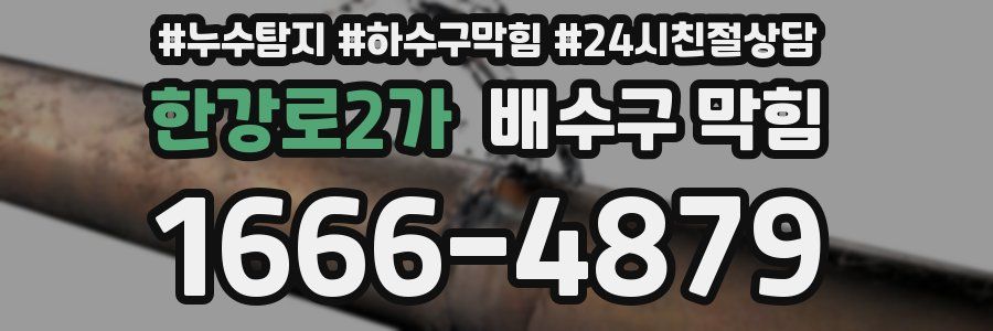 한강로2가 배수구 막힘