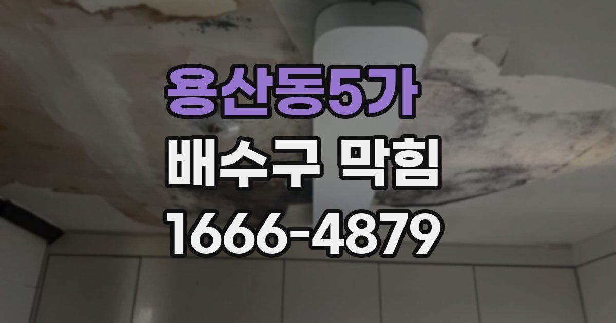 용산동5가 배수구 막힘