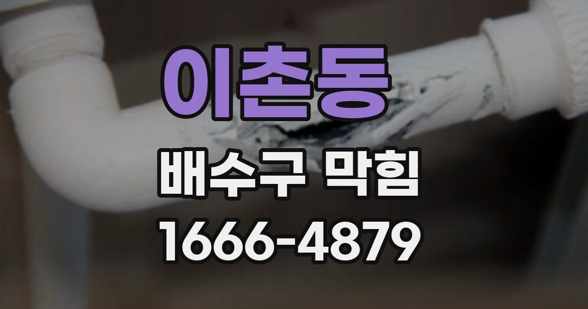 이촌동 배수구 막힘