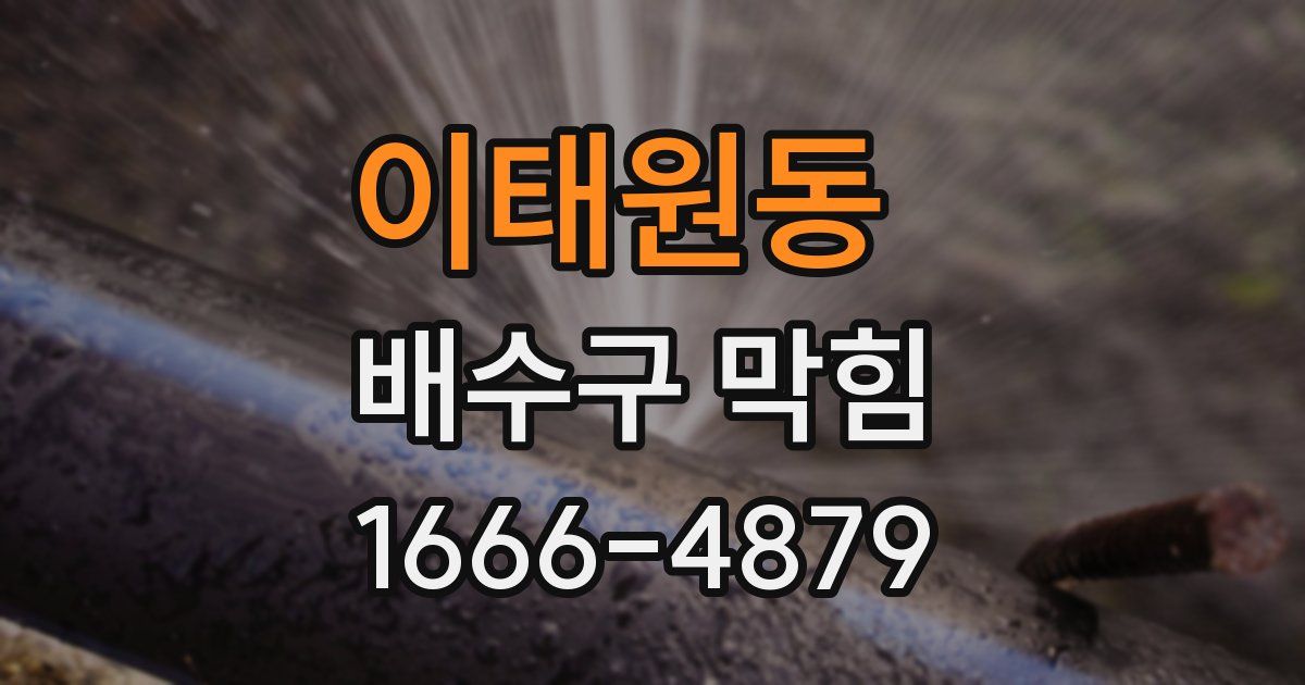 이태원동 배수구 막힘