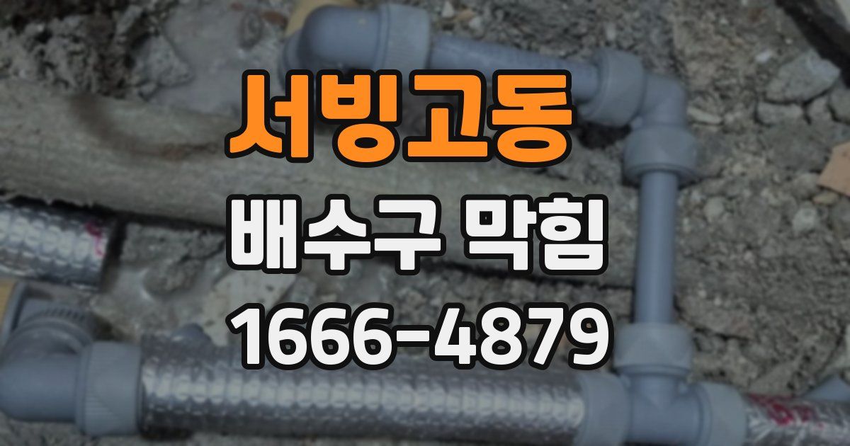 서빙고동 배수구 막힘