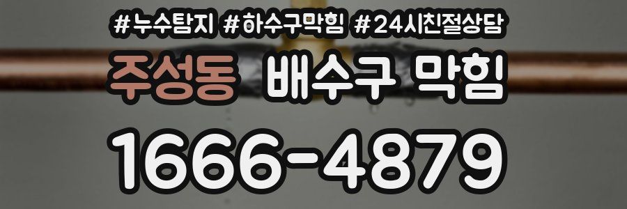 주성동 배수구 막힘