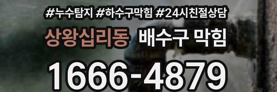 상왕십리동 배수구 막힘
