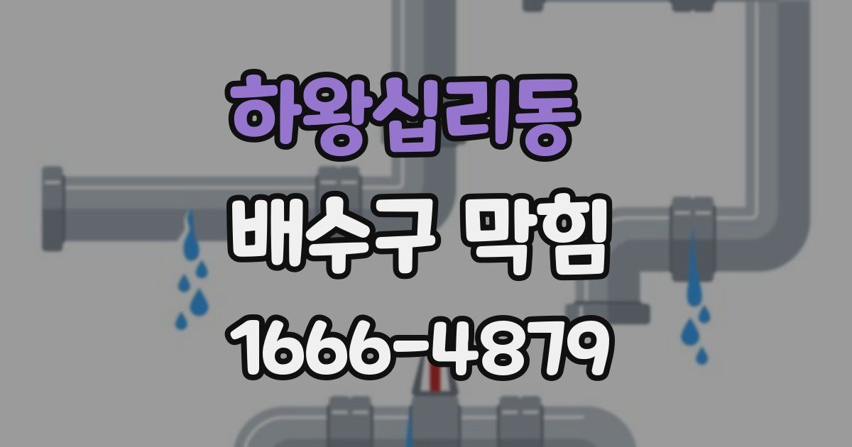 하왕십리동 배수구 막힘
