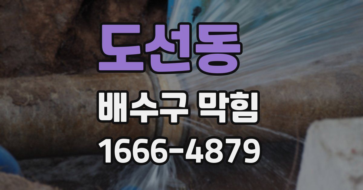 도선동 배수구 막힘
