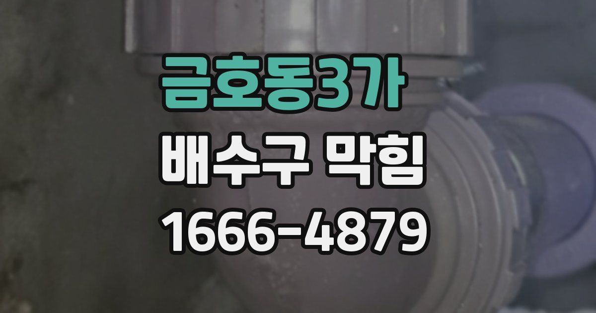 금호동3가 배수구 막힘