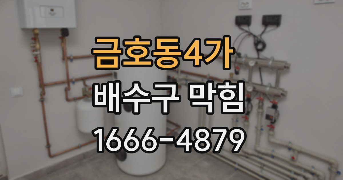 금호동4가 배수구 막힘