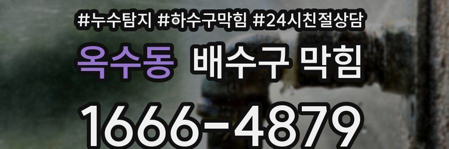 옥수동 배수구 막힘