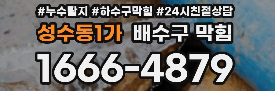 성수동1가 배수구 막힘