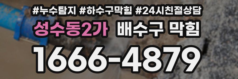 성수동2가 배수구 막힘