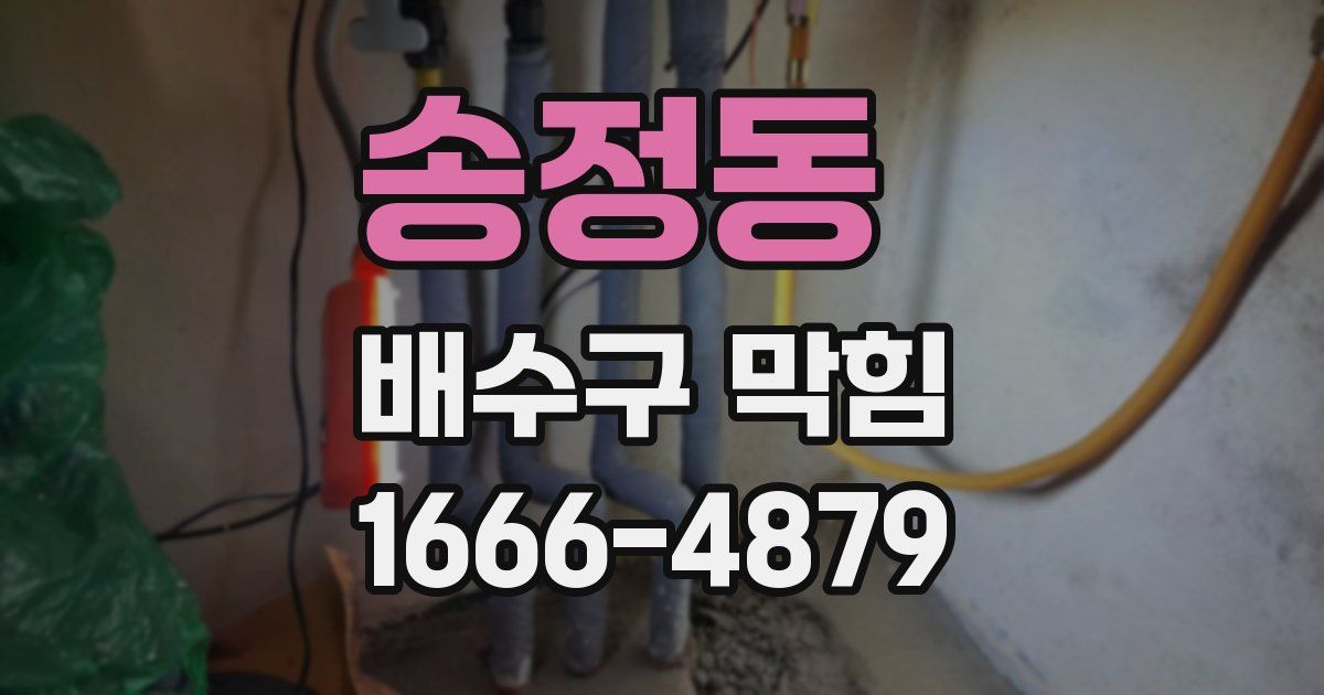 송정동 배수구 막힘