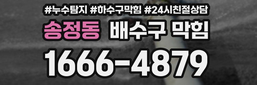 송정동 배수구 막힘