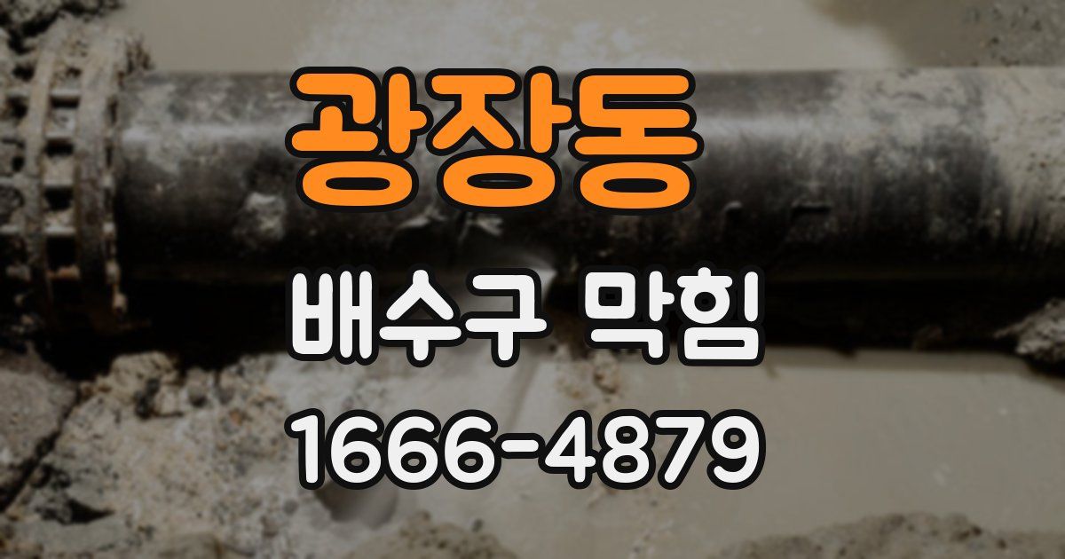 광장동 배수구 막힘