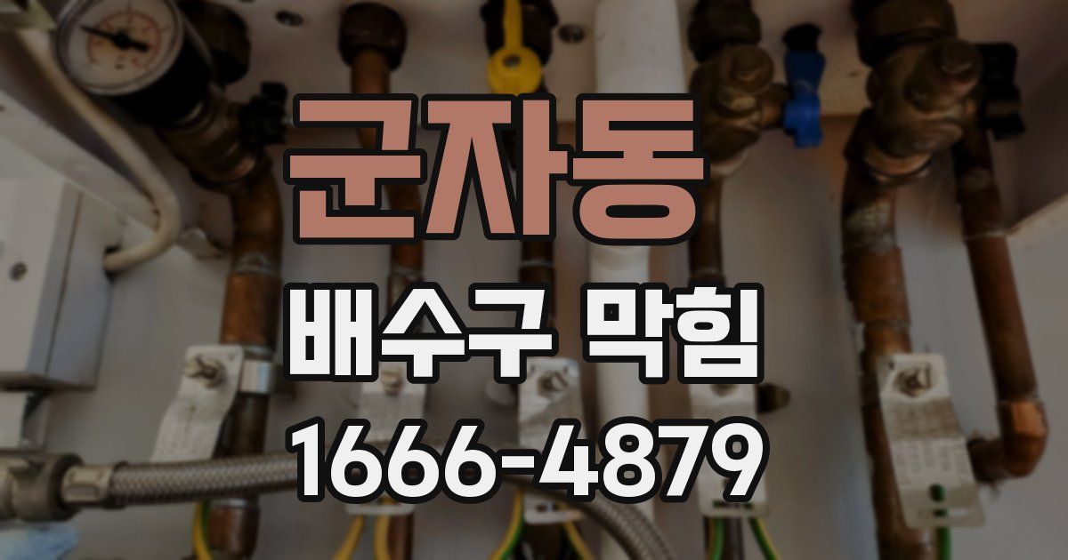 군자동 배수구 막힘