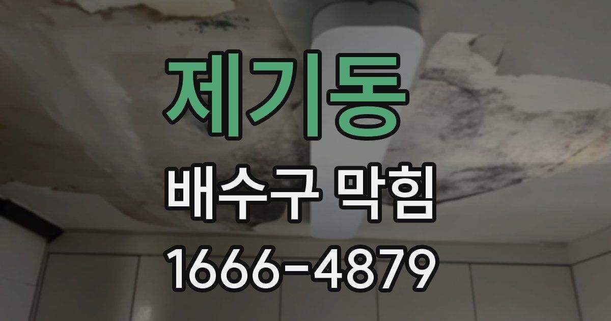 제기동 배수구 막힘