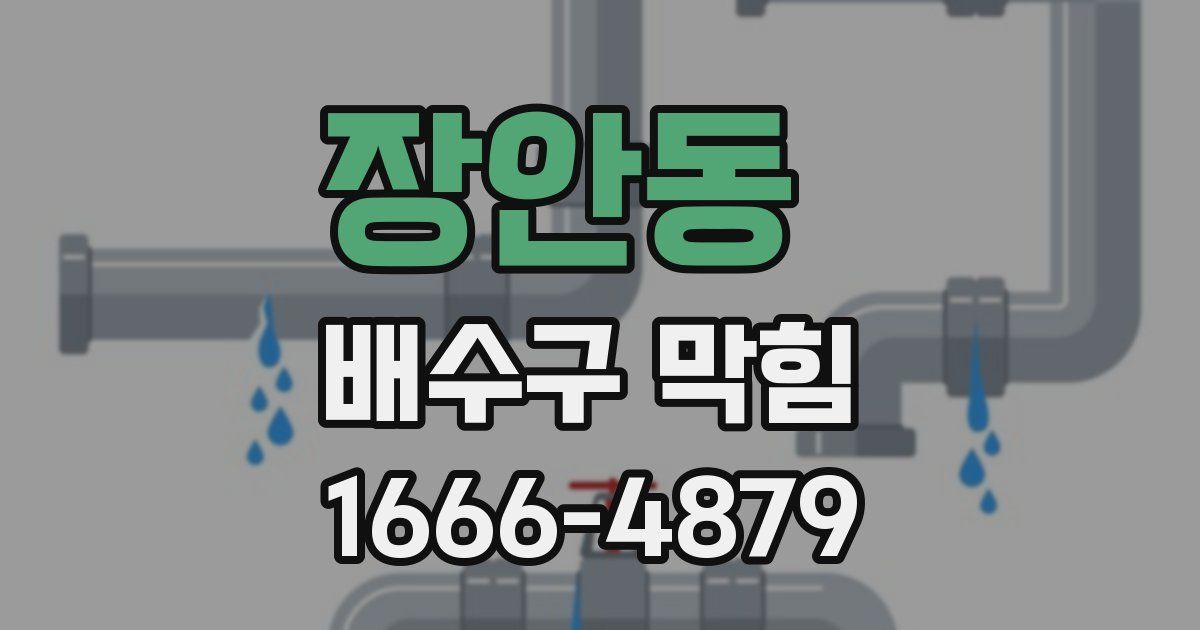 장안동 배수구 막힘