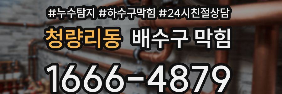 청량리동 배수구 막힘