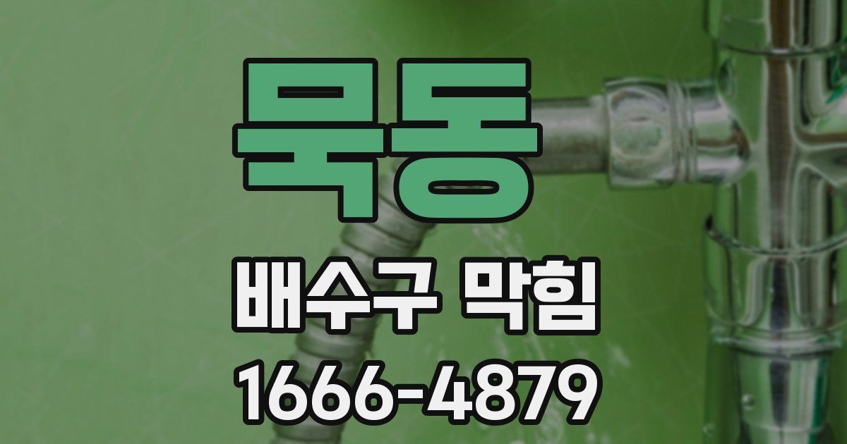 묵동 배수구 막힘