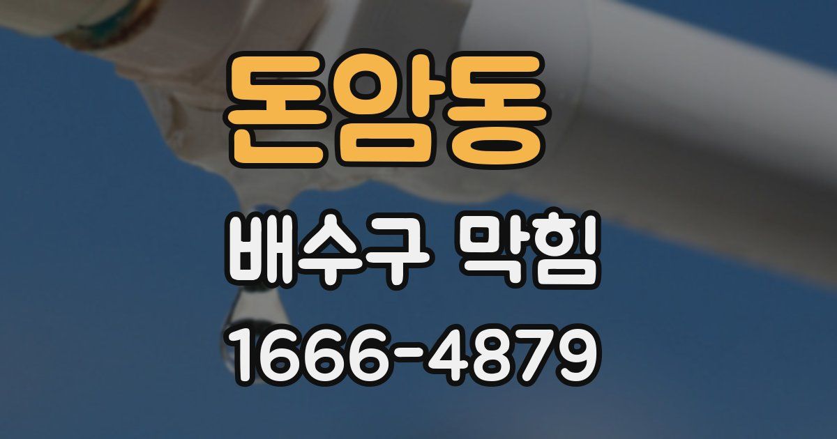 돈암동 배수구 막힘