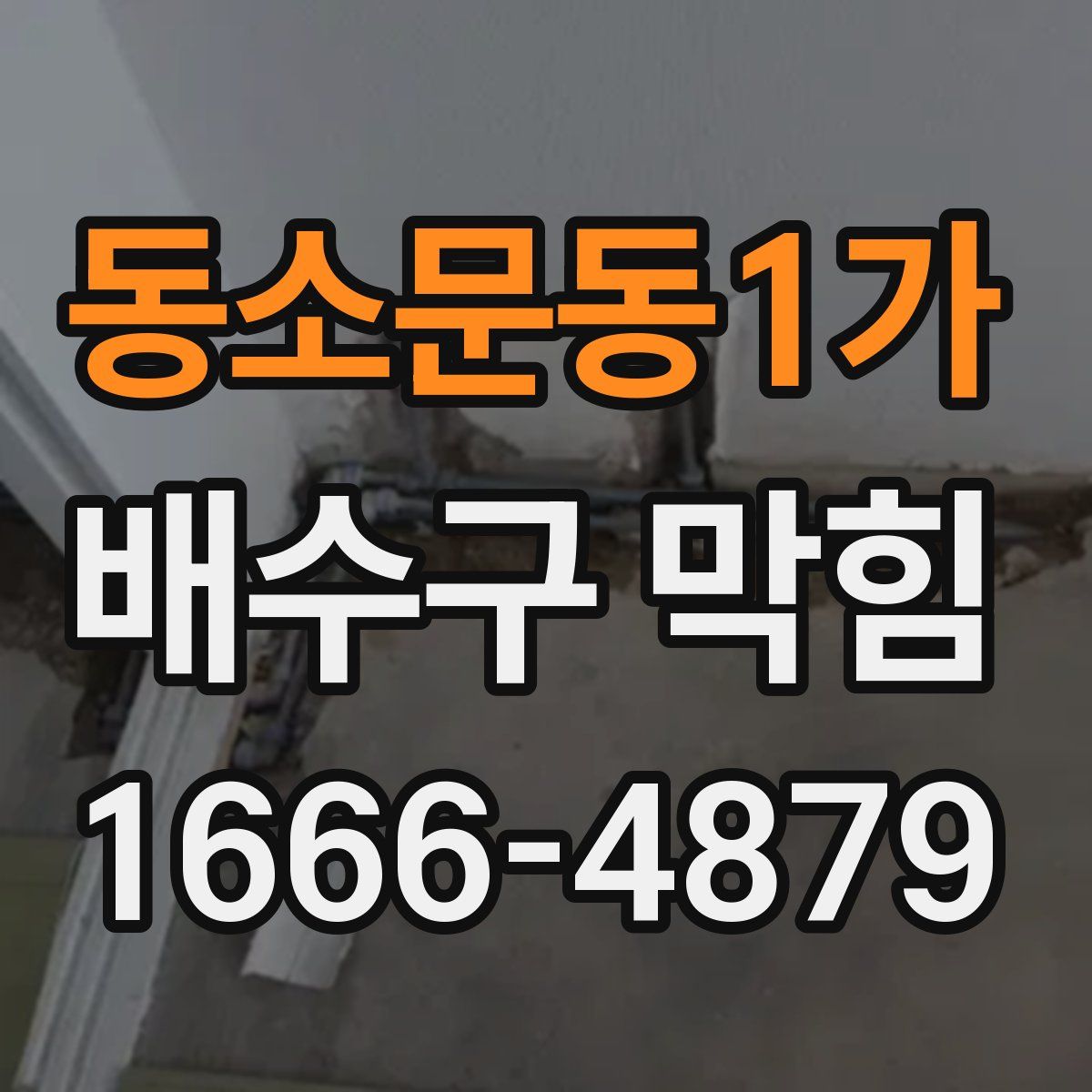 동소문동1가 배수구 막힘