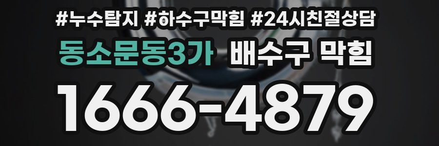 동소문동3가 배수구 막힘