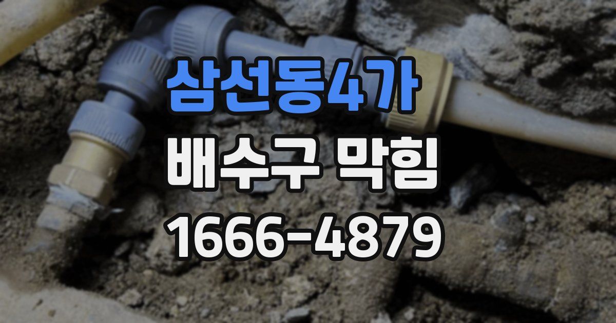 삼선동4가 배수구 막힘