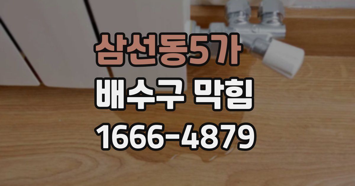 삼선동5가 배수구 막힘