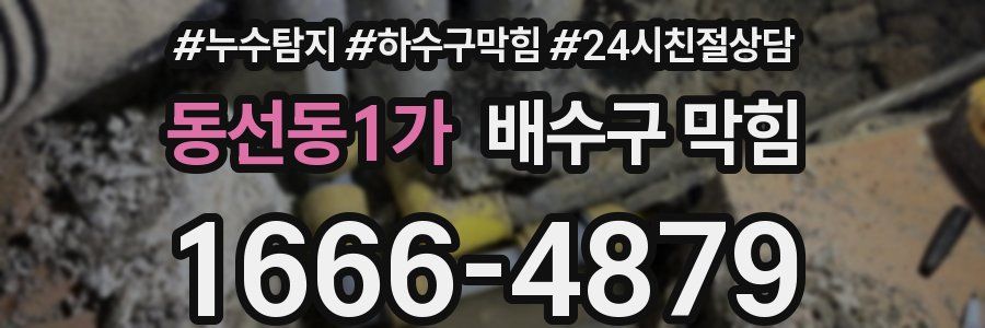 동선동1가 배수구 막힘