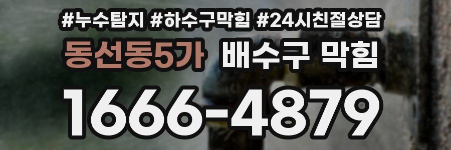 동선동5가 배수구 막힘