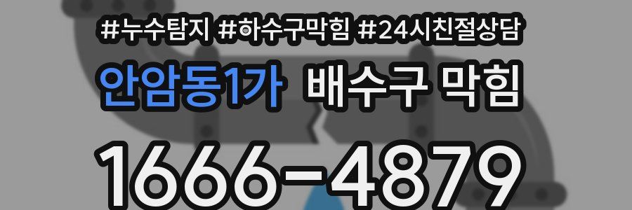 안암동1가 배수구 막힘