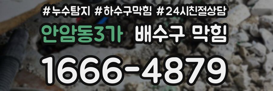 안암동3가 배수구 막힘