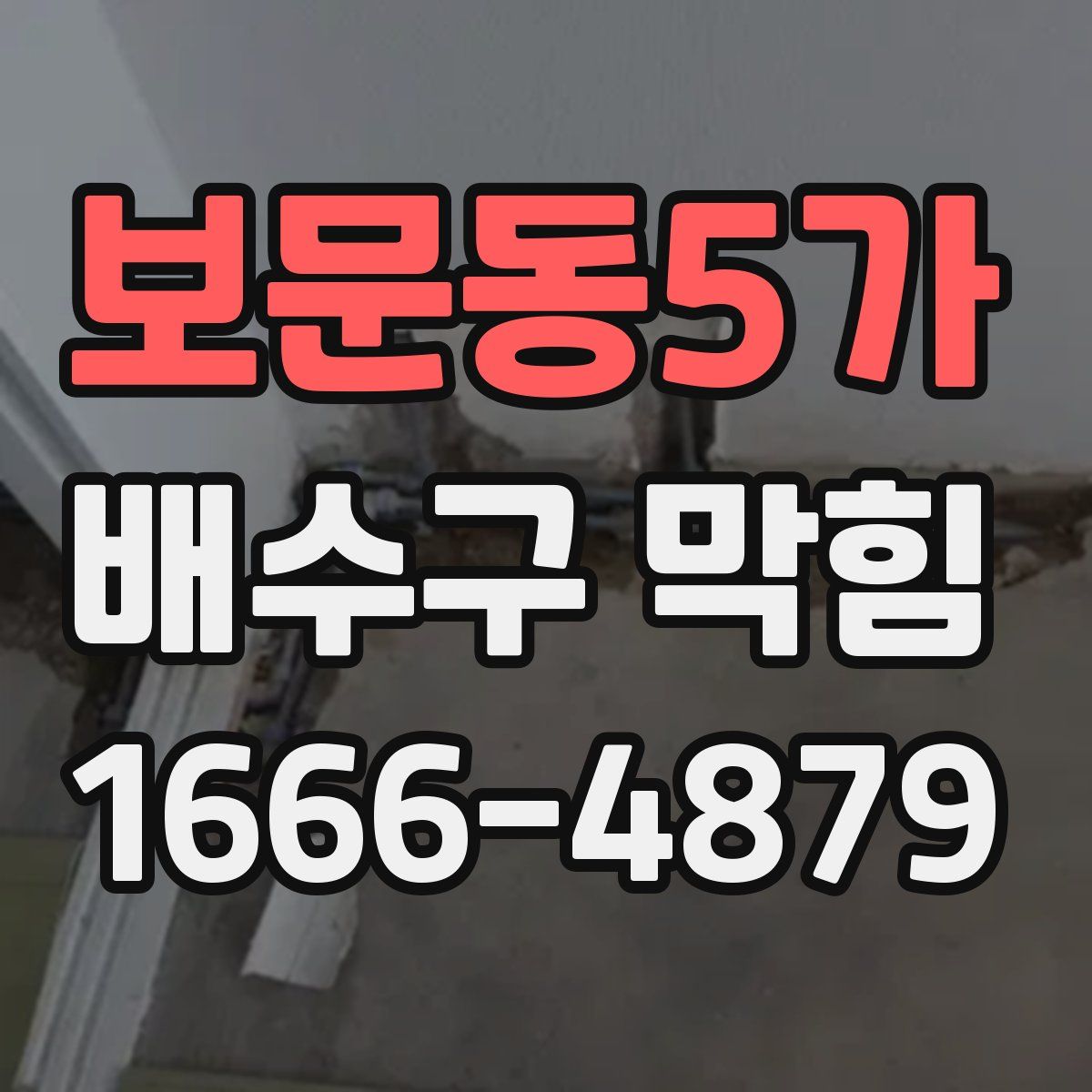 보문동5가 배수구 막힘