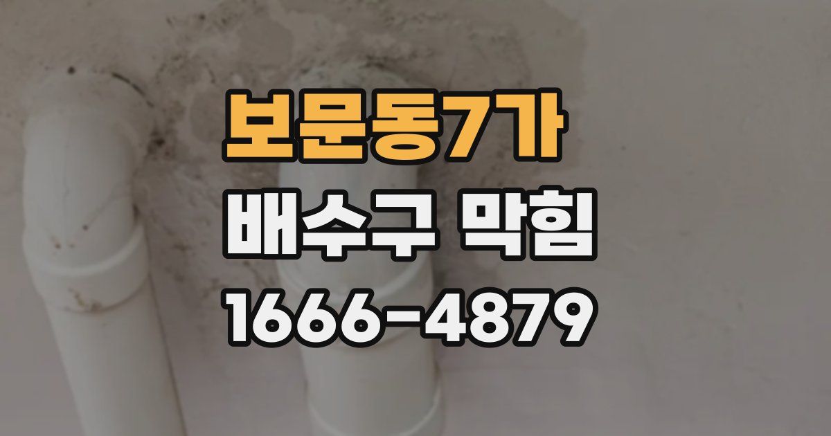 보문동7가 배수구 막힘