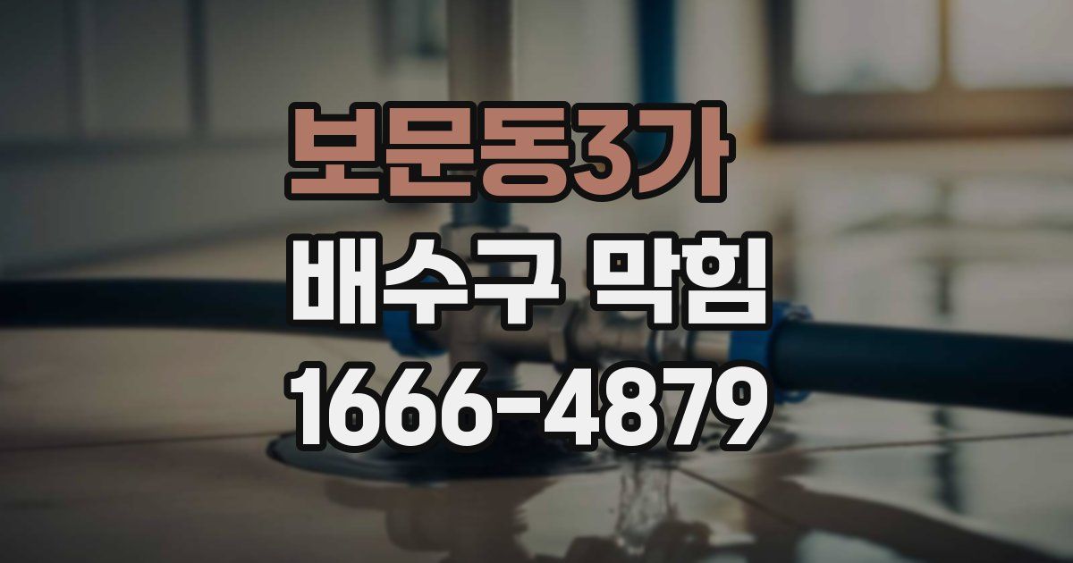보문동3가 배수구 막힘