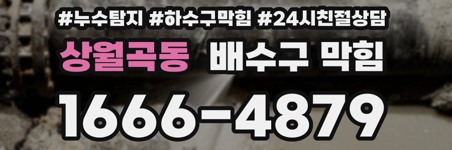 상월곡동 배수구 막힘