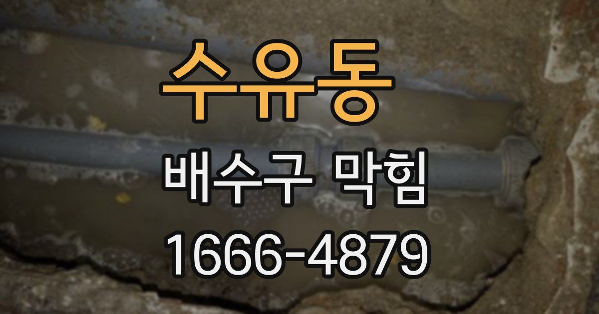 수유동 배수구 막힘