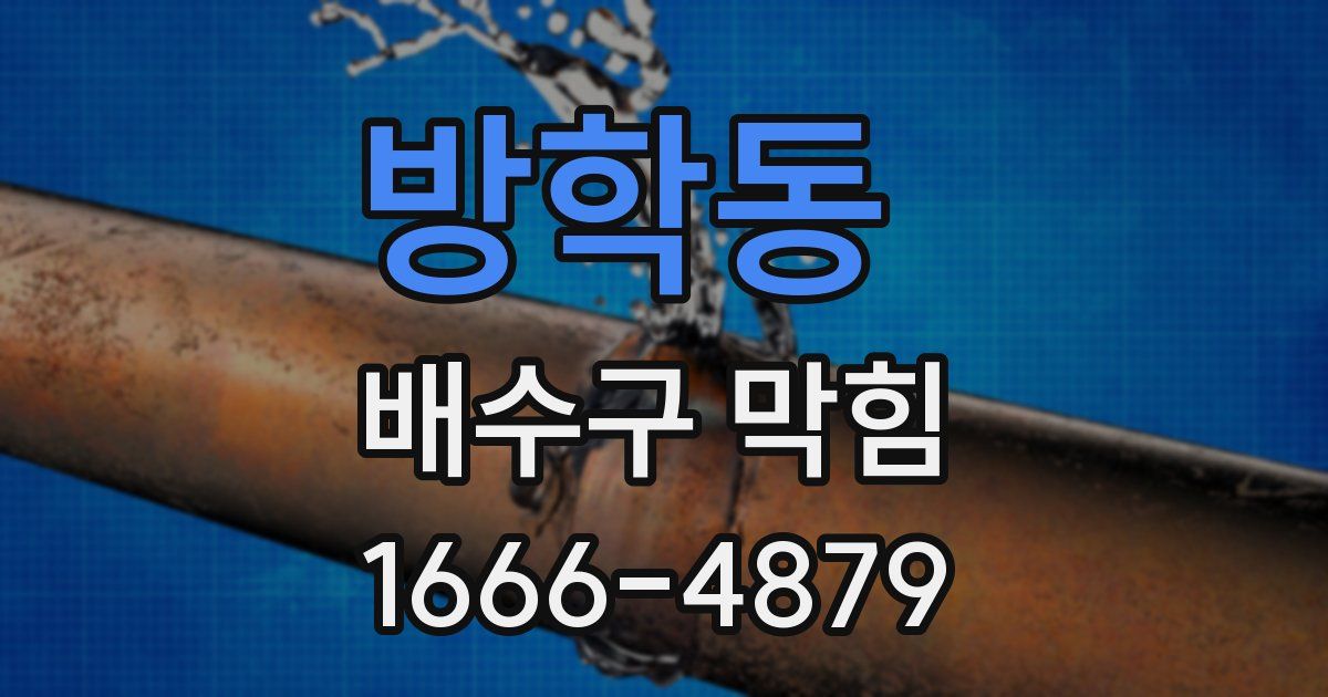 방학동 배수구 막힘