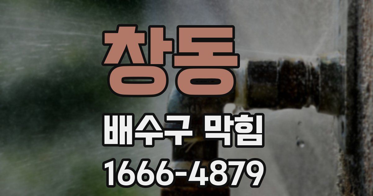 창동 배수구 막힘