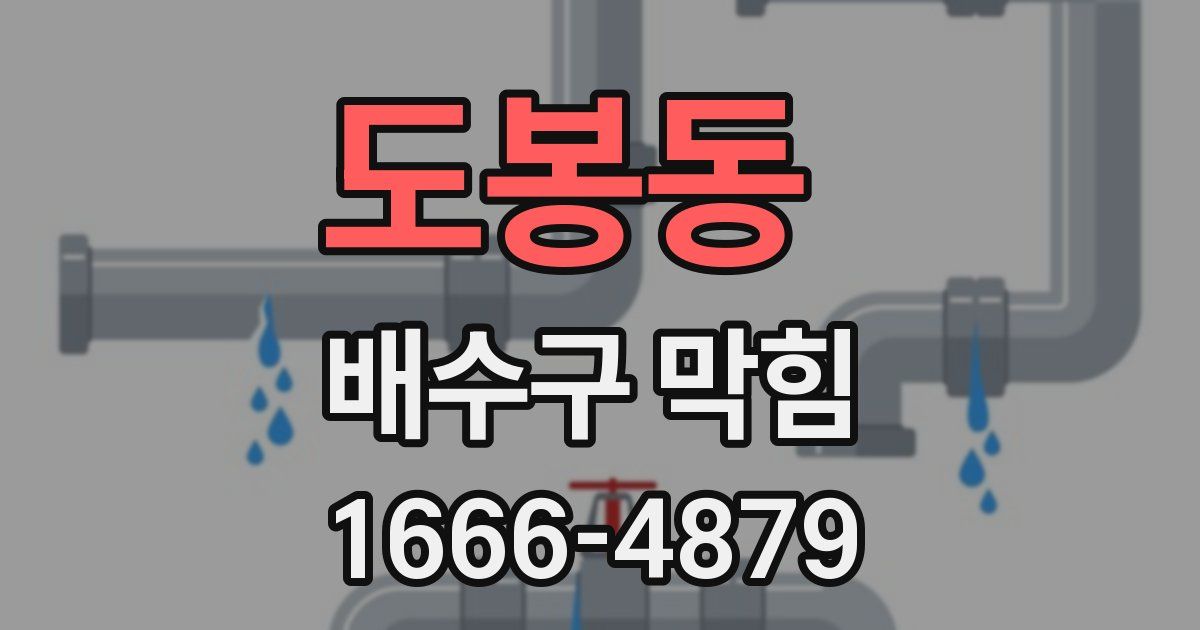 도봉동 배수구 막힘
